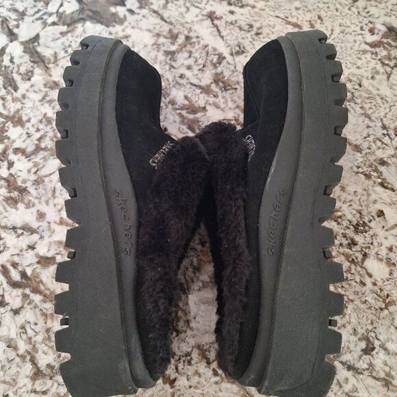 Skechers Black Suede clogs mules size 7US - Picture 8 of 10